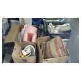 Skid lot includes grout, pillows, pictures