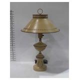 Toleware table lamp, 24" tall