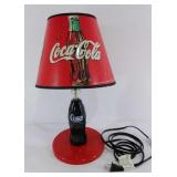 Coca-Cola lamp, 16" high with shade, works, light