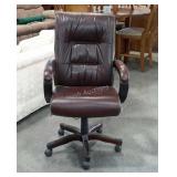 Leather Broyhill office chair, wear as shown