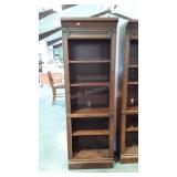 Wooden book shelf with adjustable shelves, about