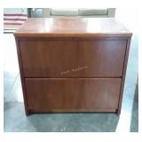 Wooden filling cabinet, two drawers, 20" x 29" x
