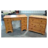 Desk and dresser, both need a little work,