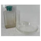 Glassware, Anchor Hocking pitcher and two Pyrex