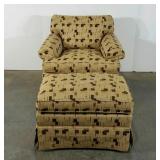Stickley Furniture arm chair and ottoman