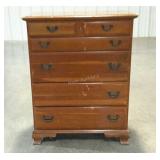 Chest of drawers, 46" tall, cherry wood, wear as
