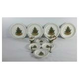 Holiday decor, dinner plates, dessert plates,