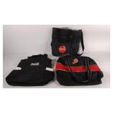 Coca-cola products, cooler (1), and 2 bags, good