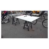 Cool looking Glass Top Table, pair of modern