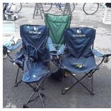 4pc Folding Camping type Chairs group, used