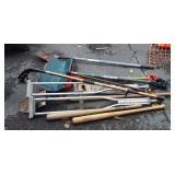 Group of tools and Ball bats