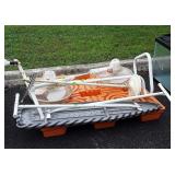 Misc. Lot, Ironing board, 2 fans, parts and