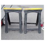 Pair of Folding poly Saw Horses