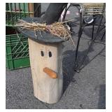 Seasonal Scare Crow Figure, wooden made, 24" tall