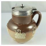 Doulton Lambeth England mustard jar 3in with