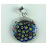 Sterling silver Murano pendant