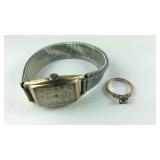 Bulova wrist watch not running and 1/40 10k RGP