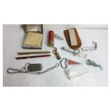 Bullet knife, dog tag, keychain knives, etc