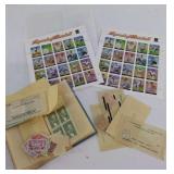 Group of Stamps, booklet of mint unused blocks,