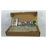 Box of sports cards football and baseball