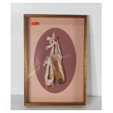 Ballerina slipper shadow box, 17" x 24"