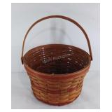 Longaberger round basket with swing handle, 13"