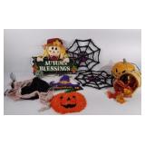 Fall and Halloween decor, skeletons, cob webs