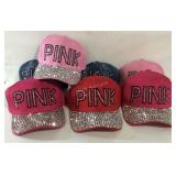 7 new hats, Rhinestone pink