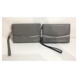 Two new gray wristlet wallets