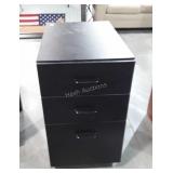 Techline three drawer file cabinet on wheels,
