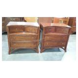 2 American Signature night stands, unique curved
