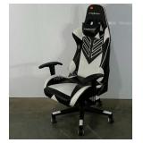 GTRacing gamer office chair, black and white vinyl