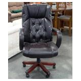 Vinyl leather look recliner, wear as shown