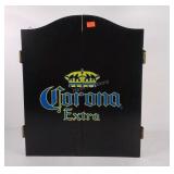 Corona Extra dartboard, 1 dart is missing a wing