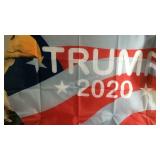 Two trump 2020 eagle flags