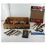 Tools: 9" × 11" sandpaper, open ended wrenches,