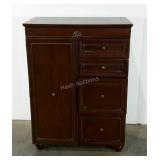 Office cabinet, 44" tall, has brackets for file