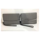 Two new gray wristlet wallets