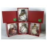 Holiday decor, luminaries, 2 Snowman, Santa and