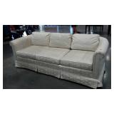 Baker Furniture 3 cushion couch, white, needs
