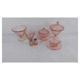Pink Depression Glass, Rose of Sharon, Candy