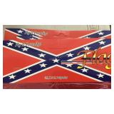 Four confederate flags, 3x5ft one is open