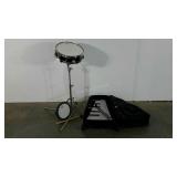 Pearl drum, practice pad and xylophone in a nice