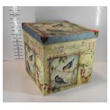 Decorative garden themed cardboard box, 11.5" ×