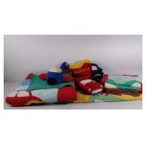 Bedding, transportation themed twin size bedding,
