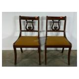 Two lyre back chairs