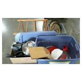 Skid lot: includes kitchen wares, light fixture