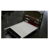 Full size head and footboard, white twin size