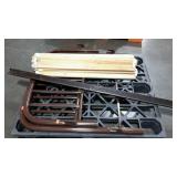 Metal frame twin size head and footboard with