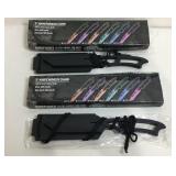 Two 7in knives with neck chains